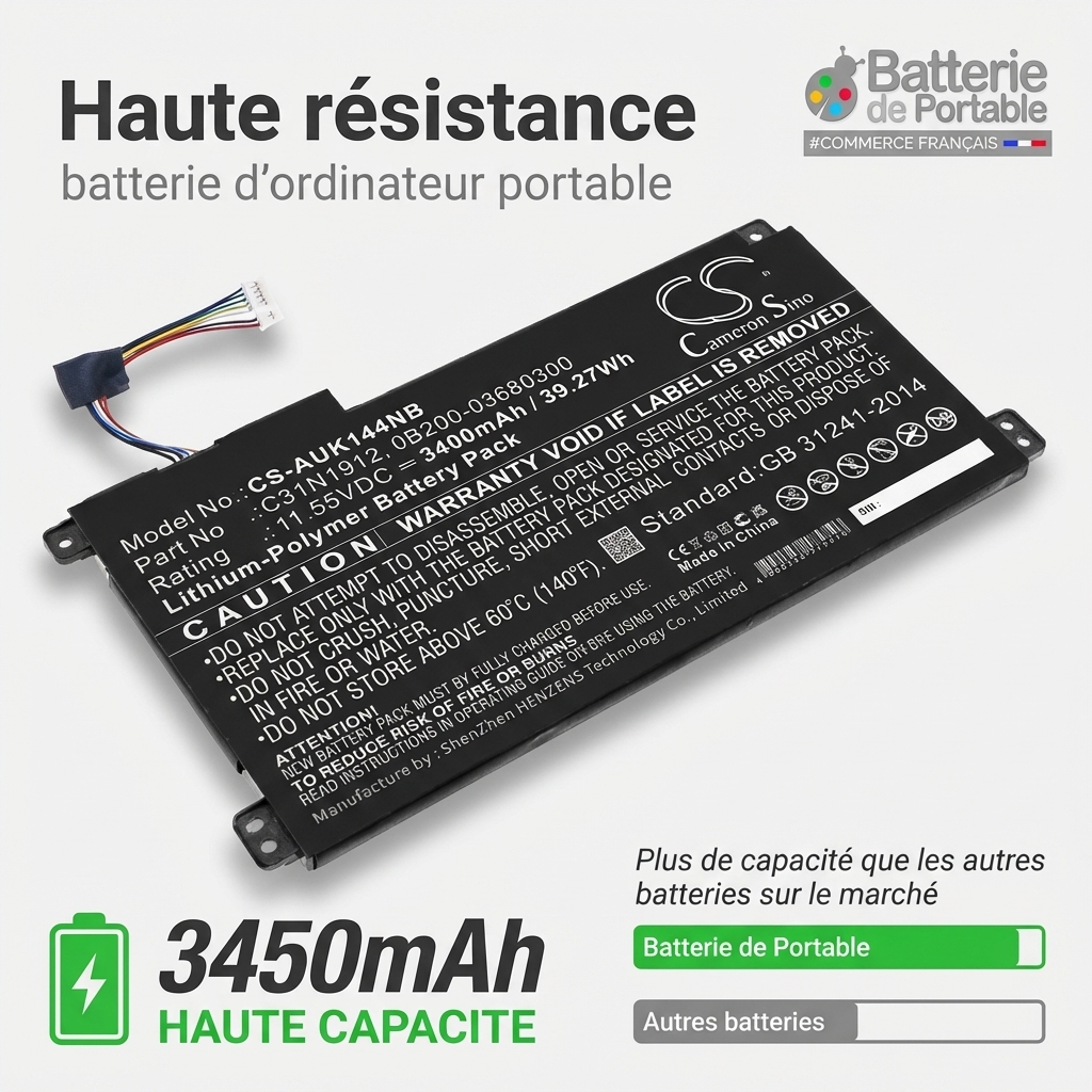 Batterie ordinateur portable asus e410ma