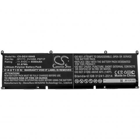 Batterie ordinateur portable dell xps 15 9500 7.4 v