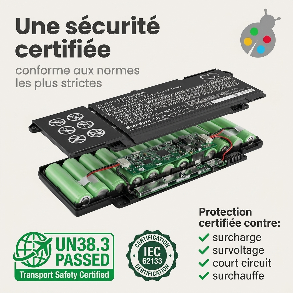 Batterie ordinateur portable dell latitude 5320 2 in 1 business laptop