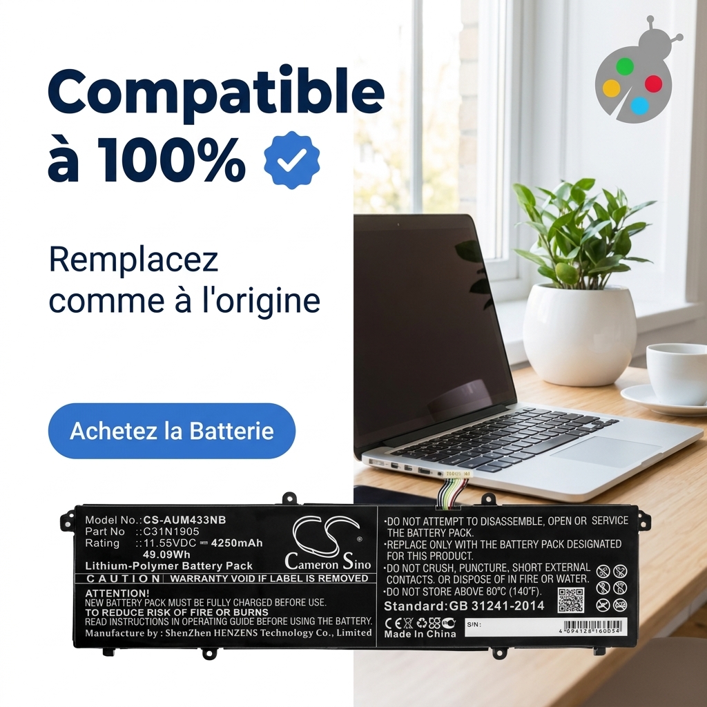 Batterie ordinateur portable asus vivobook 16x x1603za mb157w