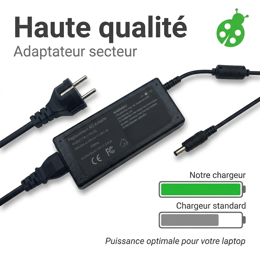 Chargeur ordinateur portable asus p1504ja ej050r