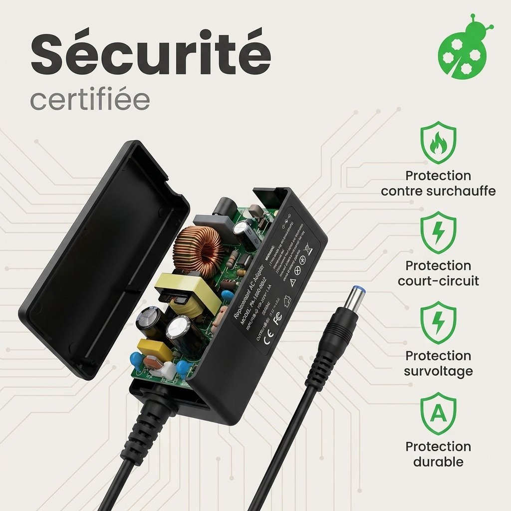 Chargeur ordinateur portable dell latitude 12 7202