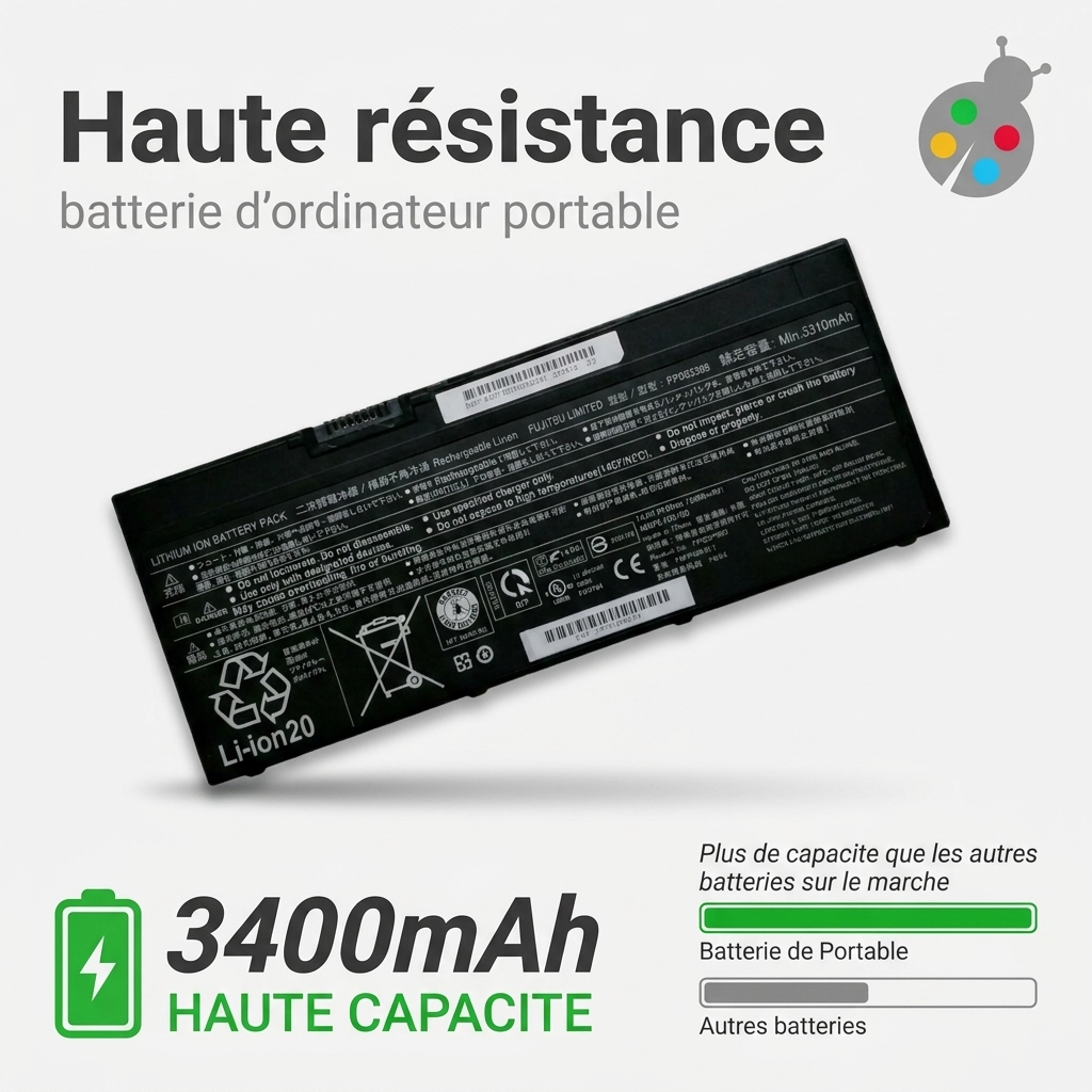 Batterie ordinateur portable fujitsu lifebook e559(vfy e5590m271fnl)