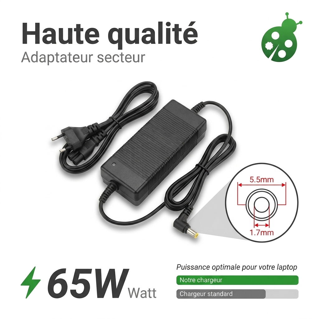Chargeur ordinateur portable acer extensa 15 ex215 54 32b4