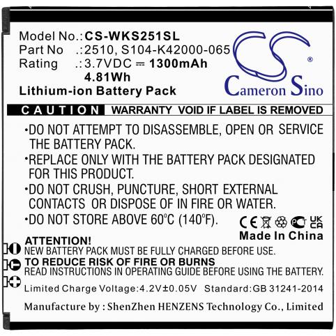 2510 sunny 2 batterie telephone wiko