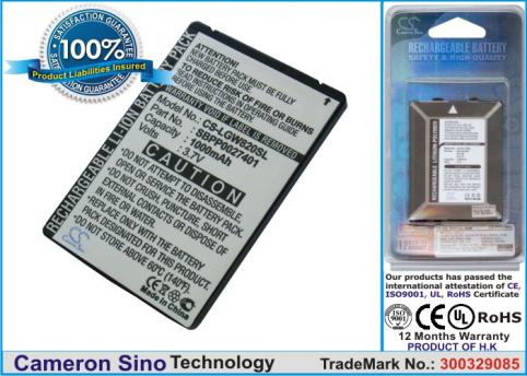 Batterie  lg gw820, gw825, gw880, gw825 iq, expo gw820, gw820 expo, monaco, gw62