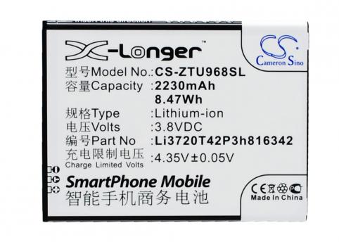 Batterie  zte li3720t42p3h816342 u968