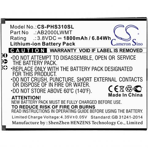 Batterie telephone philips xenium cts310x